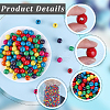 Gorgecraft 200Pcs Dyed Natural Wood Beads WOOD-GF0002-13B-6