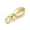 Rack Plating Brass Balloon Letter Pendants KK-C050-01G-I-2