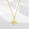 925 Sterling Silver Pave Clear Cubic Zirconia Starfish Pendant Necklaces for Women FS-WG4853F-04-1