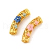 DICOSMETIC 6pcs 3 colors Pack Plating Alloy Enamel Beads ENAM-DC0001-33-3