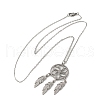 Non-Tarnish 201 Stainless Steel Pendnat Necklace with Cable Chains NJEW-E102-01P-05-2