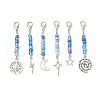 6Pcs Star Moon Sun Zinc Alloy Pendant Decorations HJEW-JM03159-03-1