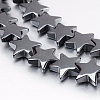 Non-magnetic Synthetic Hematite Beads Strands G-P341-25-10mm-1