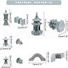 SUPERFINDINGS 5Pcs 5 Style Chinese Pagoda Statue Stone Miniature Ornament AJEW-FH0002-53-2