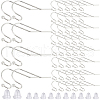 SOFPLATE 300Pcs Brass Earring Hooks KK-SP0001-35S-1