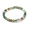 Natural Indian Agate Beaded Stretch Bracelets BJEW-A117-B-46-2