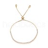 Cubic Zirconia Tennis Bracelet BJEW-T020-03B-02G-1