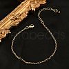 Brass Rolo Chain Bracelets for Women BJEW-G735-05G-1