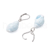 Porcelain Leverback Earrings EJEW-JE06305-4