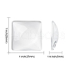 Clear Square Transparent Glass Cabochons X-GGLA-S013-25x25mm-1-2