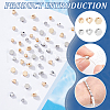 BENECREAT 48Pcs 6 Styles Brass Spacer Beads KK-BC0013-36-4