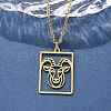 304 Stainless Steel Necklace NJEW-D330-01G-10-4