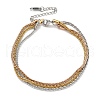 304 Stainless Steel Link Chain Bracelets BJEW-H618-12MC-1