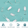 SOFPLATE 30Pcs Brass Stud Earring Findings KK-SP0001-45S-6