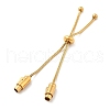 Adjustable 304 Stainless Steel Round Snake Chain Slider Bracelet Making STAS-V008-25G-2