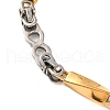 201 Stainless Steel Twist Link Chain Bracelets BJEW-B078-124GP-2