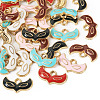36Pcs 6 Colors Alloy Enamel Pendants ENAM-TA0001-41-12
