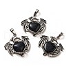 Synthetic Blue Goldstone Heart Pendants KK-K331-01AS-19-1