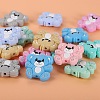 16Pcs 8 Colors Cartoon Bear Silicone Focal Beads JX699A-3
