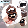 Heart Wood Ring Storage Boxes CON-WH0087-50-4