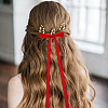 CRASPIRE Big Bowknot Polyester Alligator Hair Clips AJEW-CP0008-39A-5