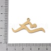 304 Stainless Steel Pendants STAS-B062-10G-3