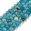 Natural Agate Beads Strands X-G-E054-6mm-16-2