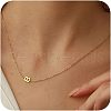 Brass Initial Link Chain Necklaces for Women FS-WG848C9-02-1