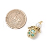 Glass Pearl Round Beaded Pendants PALLOY-MZ00747-05-2