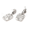 Tarnish Resistant 304 Stainless Steel Dangle Stud Earrings EJEW-G364-26P-2