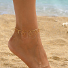 Vintage Brass & Iron Hollow Tassel Anklets for Women SY0951-3-2