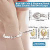 Beebeecraft 6 Sets 2 Colors Rack Plating Brass Pave Clear Cubic Zirconia Fold Over Clasps KK-BBC0005-64-2