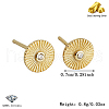 S925 Sterling Silver Flat Round Stud Earrings CF6135-1-2