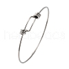 Tarnish Resistant Adjustable 304 Stainless Steel Expandable Bangle Making STAS-D071-1