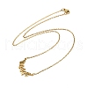 201 Stainless Steel Number 444 with Butterfly Wings Pendant Necklaces NJEW-P332-01B-G-4