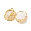 Rack Plating Brass Micro Pave Clear Cubic Zirconia Pendants KK-A214-29G-2