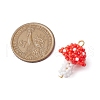 Seed Beads Beaded Charms PALLOY-MZ00339-3