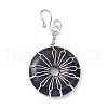 Synthetic Blue Goldstone Big Pendants G-P459-01P-B-2