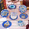 DIY Evil Eye Pattern Coaster Diamond Painting Kits DIY-TAC0016-54-9