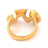 Ion Plating(IP) 304 Stainless Steel Wave Finger Rings for Women X-RJEW-S414-58B-G-3