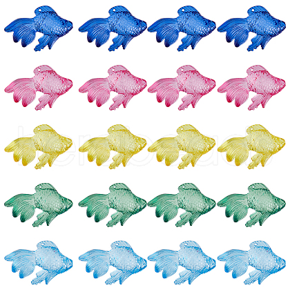 SUNNYCLUE 36Pcs 6 Colors Transparent Acrylic Pendants MACR-SC0001-64-1