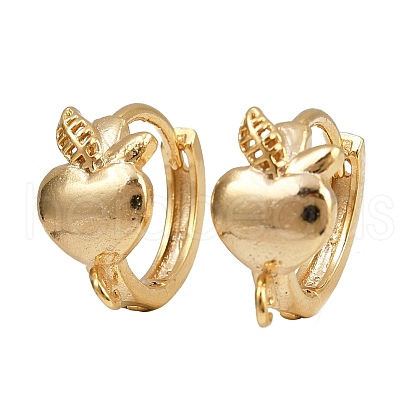 Brass Hoop Earring Findings KK-P310-31G-1