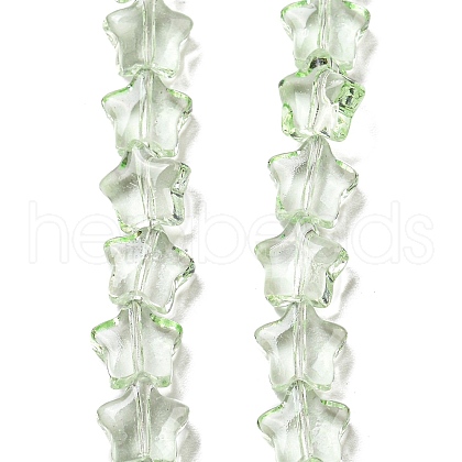 Baking Paint Transparent Glass Beads Strands DGLA-A07-T8mm-KD06-1
