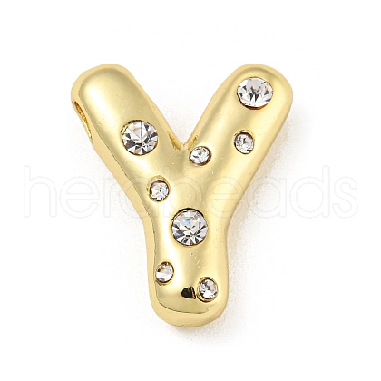 Brass Micro Pave Clear Cubic Zirconia Pendants KK-E093-04G-Y-1