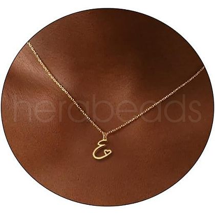 Fashionable Brass Letter Heart Pendant Necklaces for Women FS-WGD0E1D-05-1