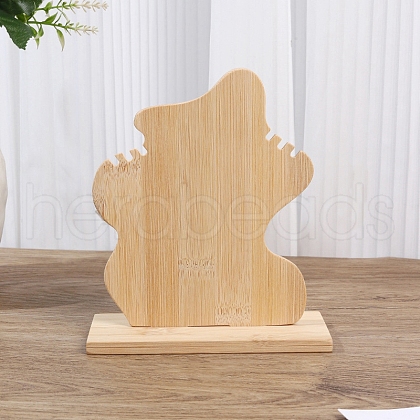 3-Slot Wood Necklace Organizer Display Stands ODIS-H006-02-1
