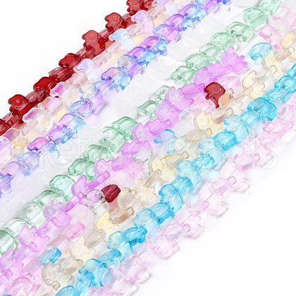 Transparent Glass Beads Strands GLAA-F114-03-1