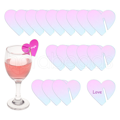 AHADERMAKER 40Pcs Acrylic Wine Glass Charms AJEW-GA0006-26-1