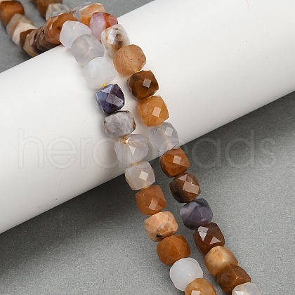 Natural Blue Chalcedony Beads Strands G-H078-C45-6mm-1