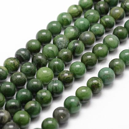 Natural African Jade Beads Strands X-G-D840-53-6mm-A-1